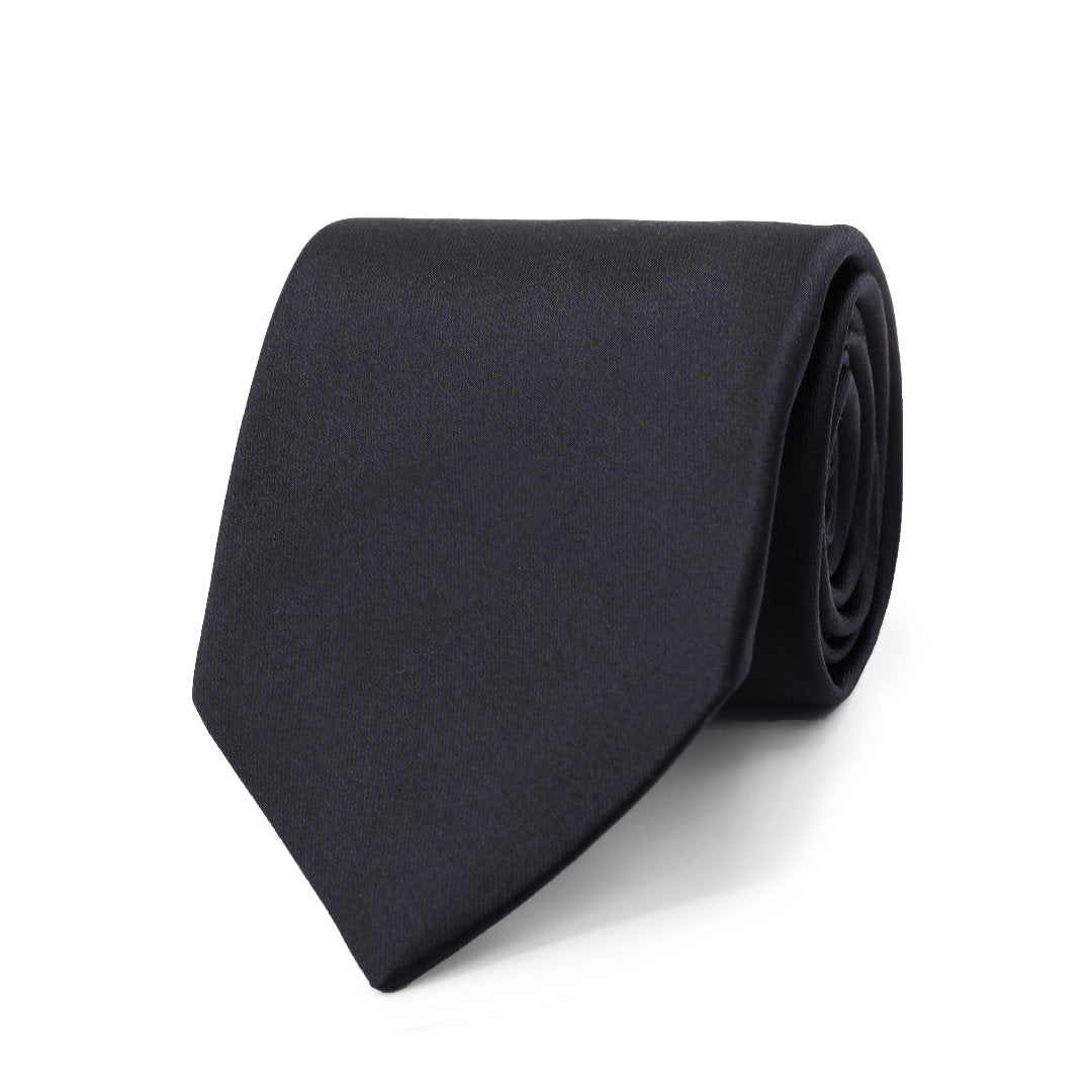 Black Satin Tie