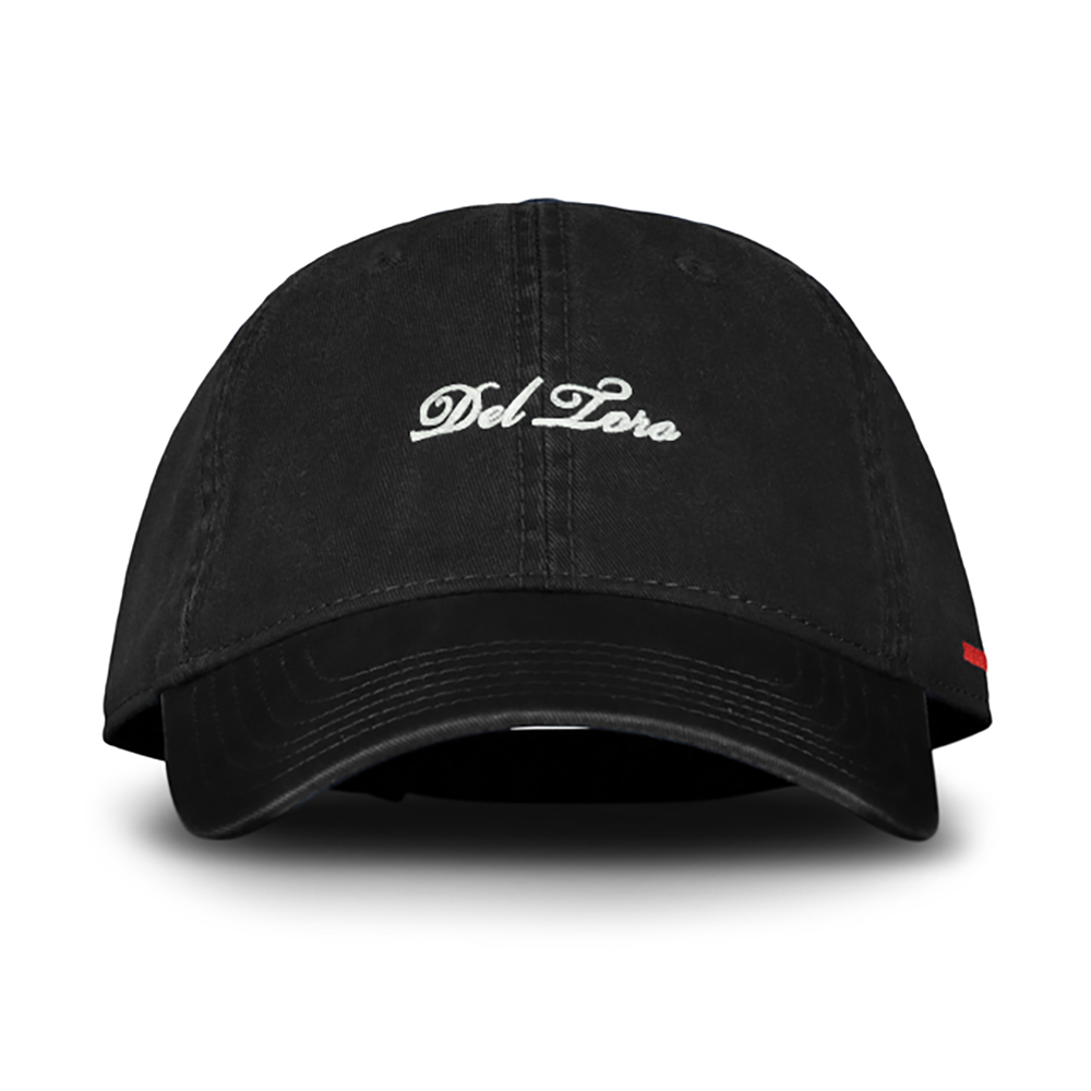 Black Embroidered Cotton-Twill Adjustable Baseball Cap