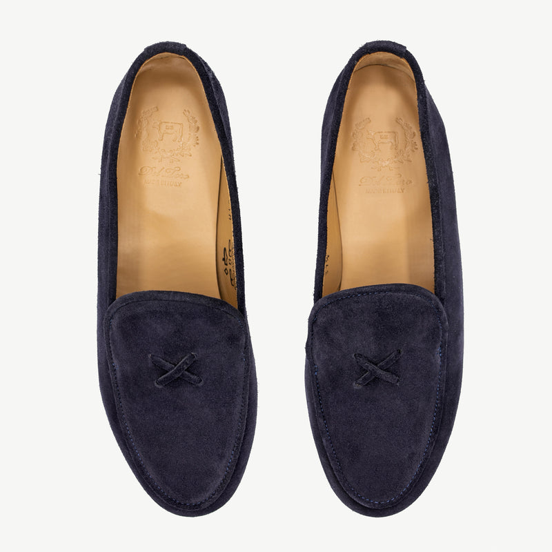 Women's Navy Suede Milano Loafer