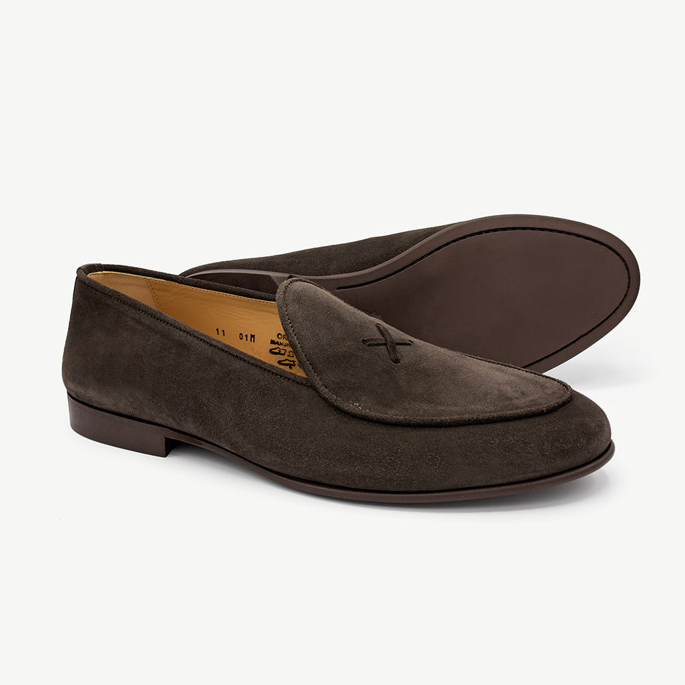 Men's Brown Suede Milano Loafer – Del Toro Shoes