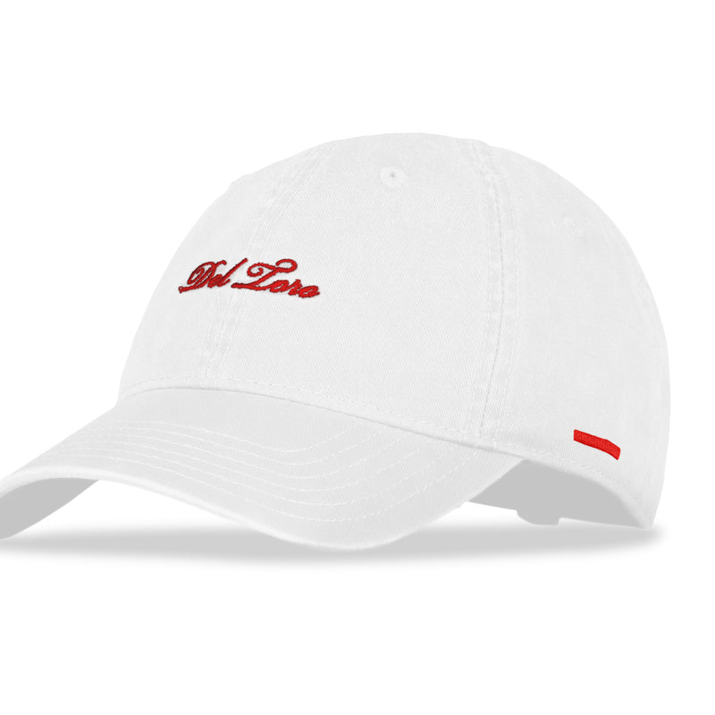 White Embroidered Cotton-Twill Adjustable Baseball Cap