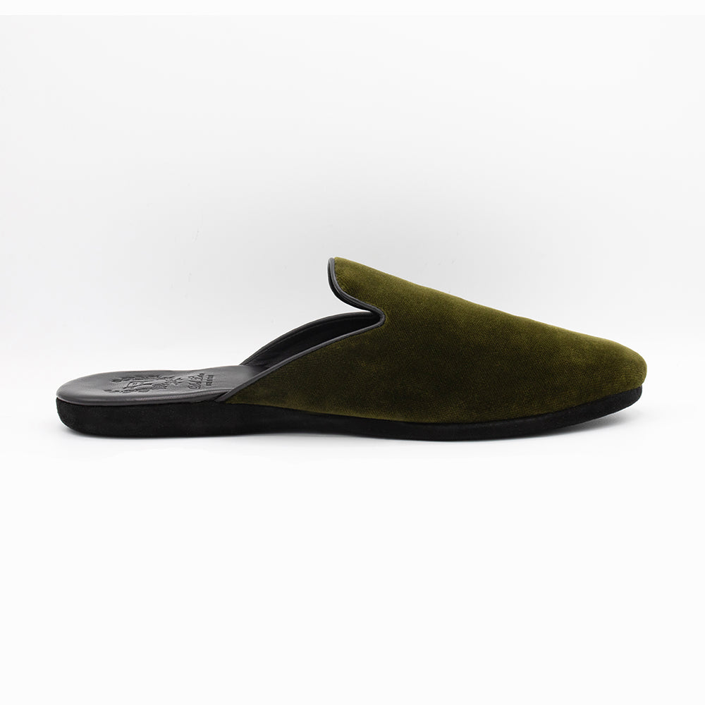menneskemængde kradse Rullesten Men's Green Velvet House Slipper – Del Toro Shoes