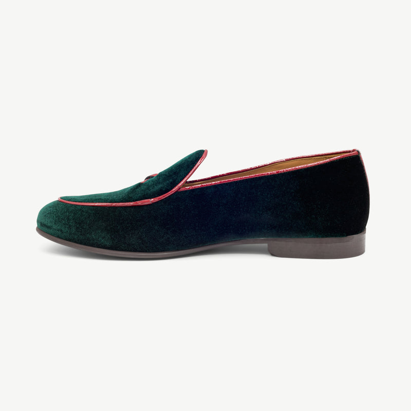 Men's Dark Green Velvet Milano Loafer