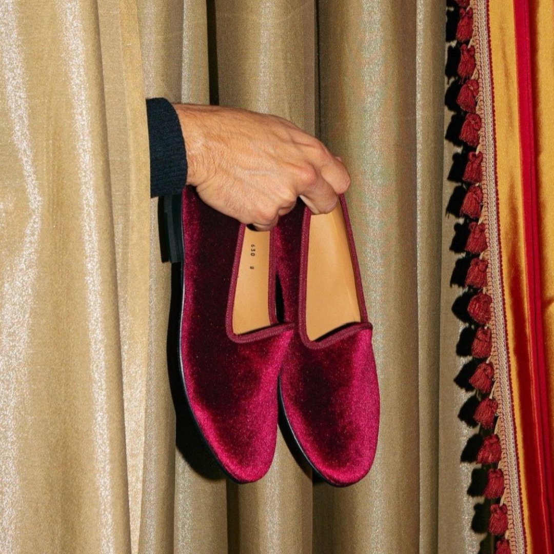 Men's Merlot Velvet Slipper II