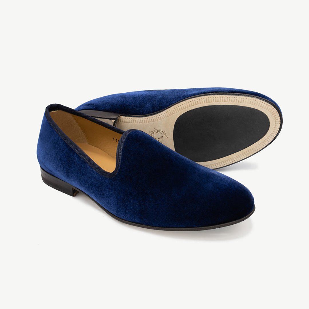 Men's Blue Velvet Slipper II