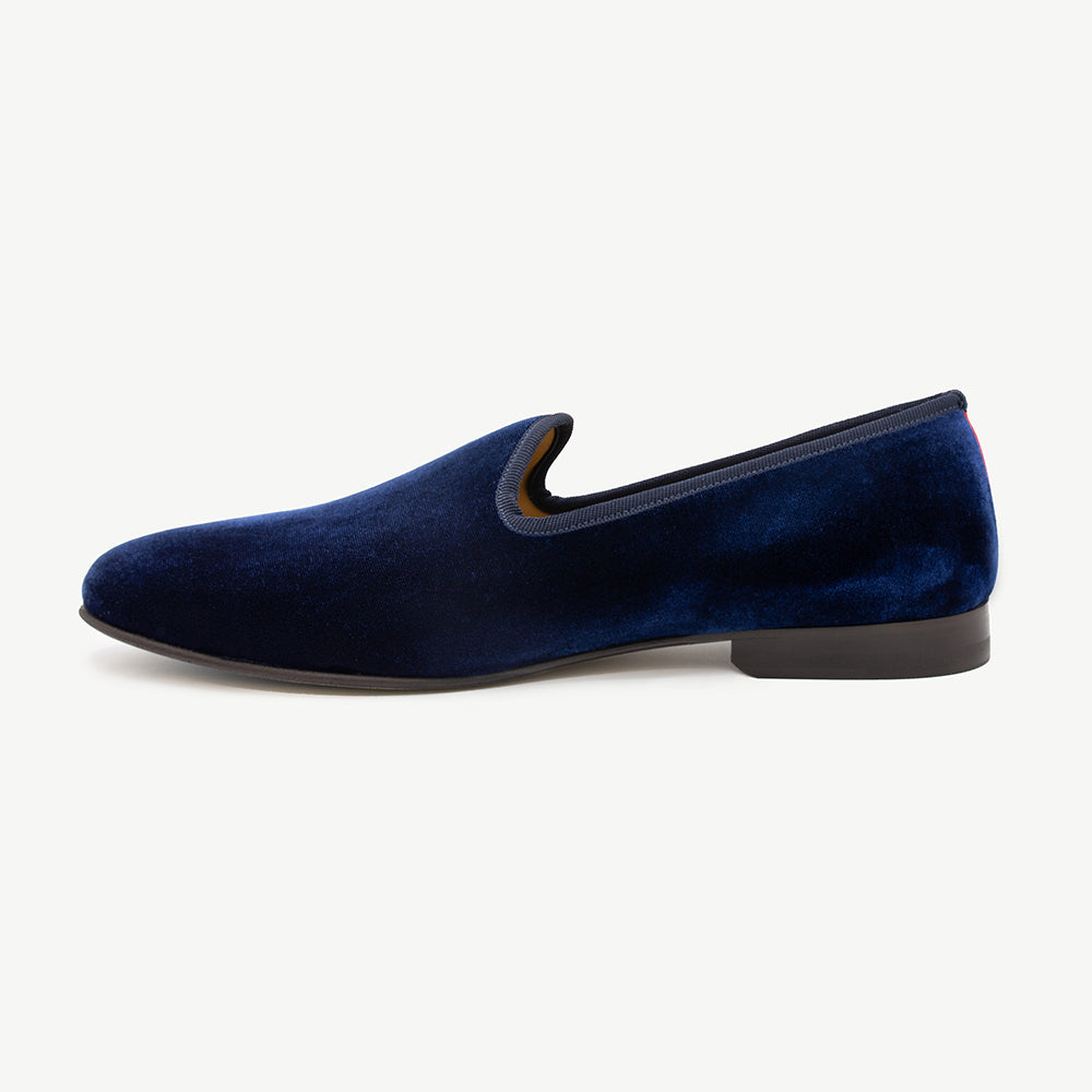 Men's Blue Velvet Slipper II – Del Toro Shoes