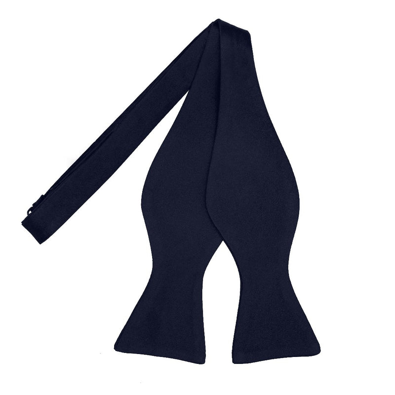 Navy Satin Bow Tie