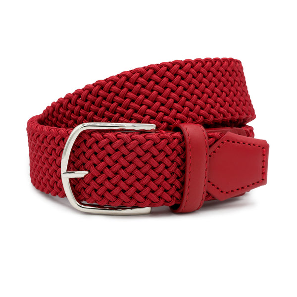 L'Aiglon : Woven Elastic Belt : Red
