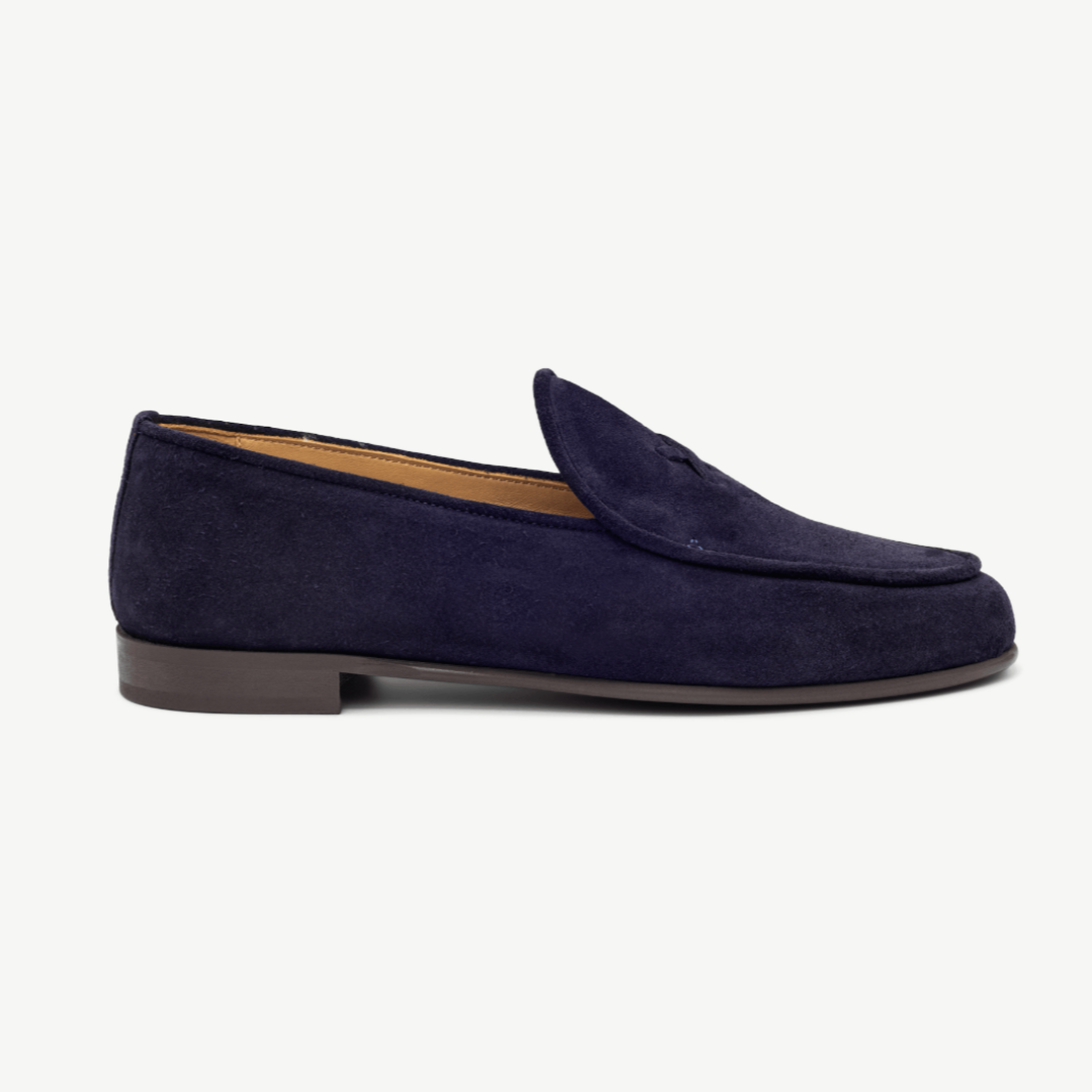 Women's Navy Suede Milano Loafer