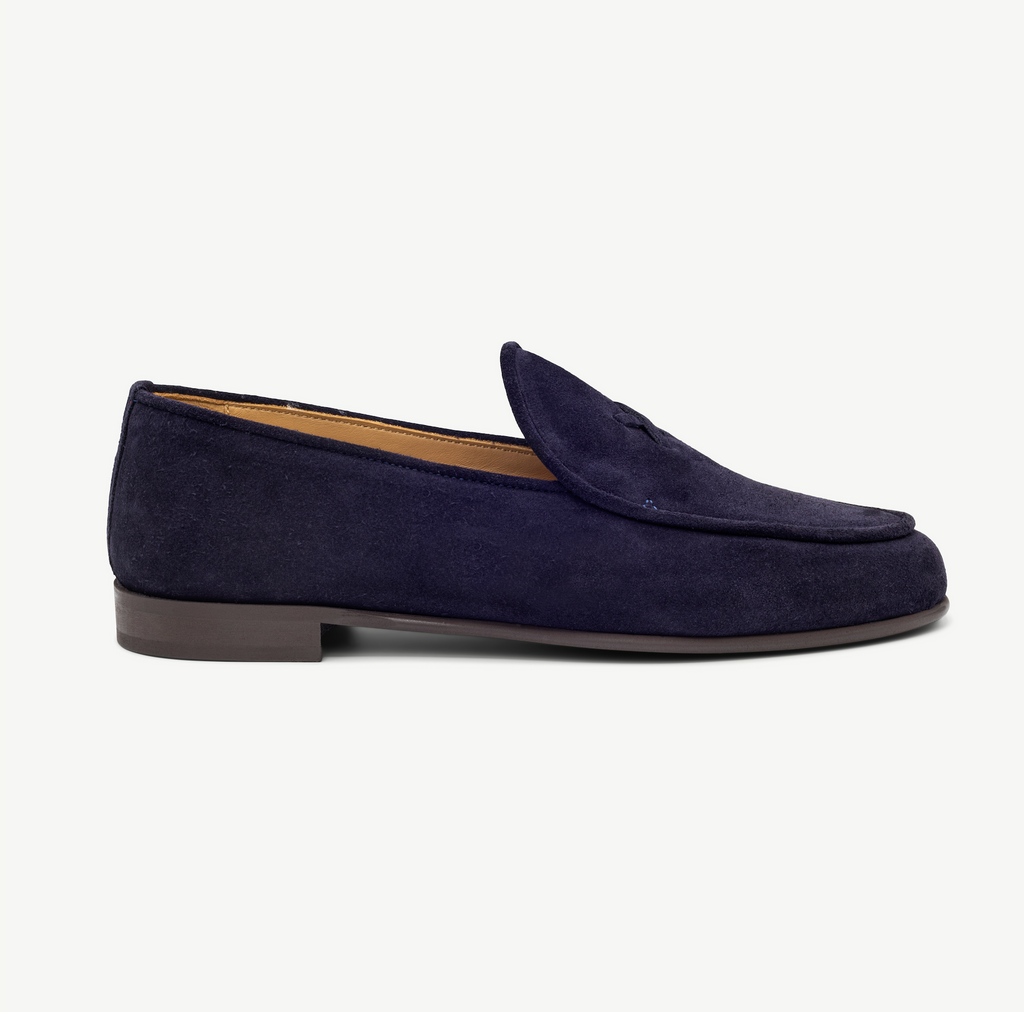 Women's Navy Suede Milano Loafer – Del Toro Shoes