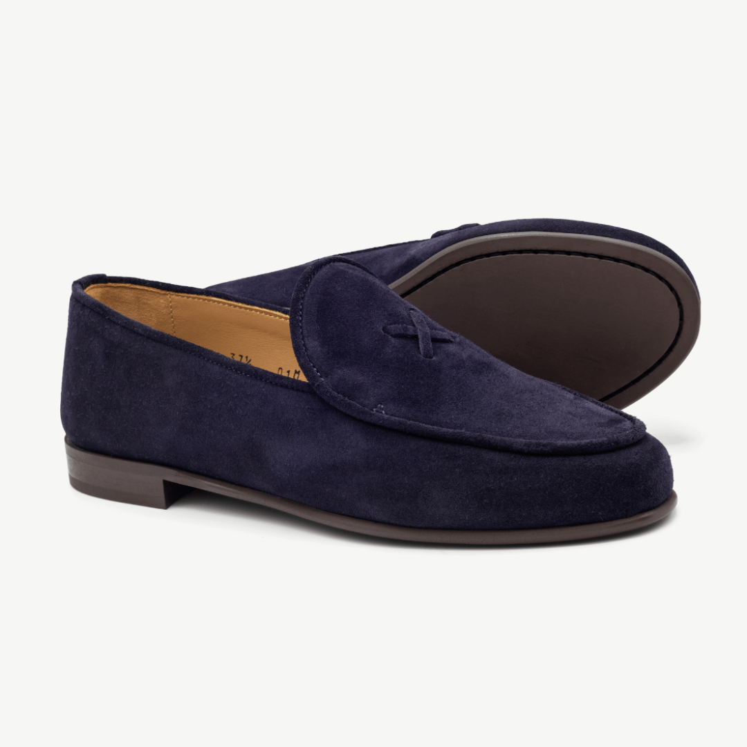 Women's Navy Suede Milano Loafer