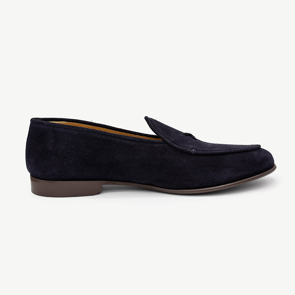 Men's Navy Suede Milano Loafer – Del Toro Shoes