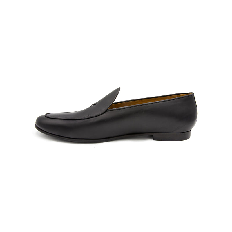 Women's Black Leather Milano Loafer – Del Toro Shoes