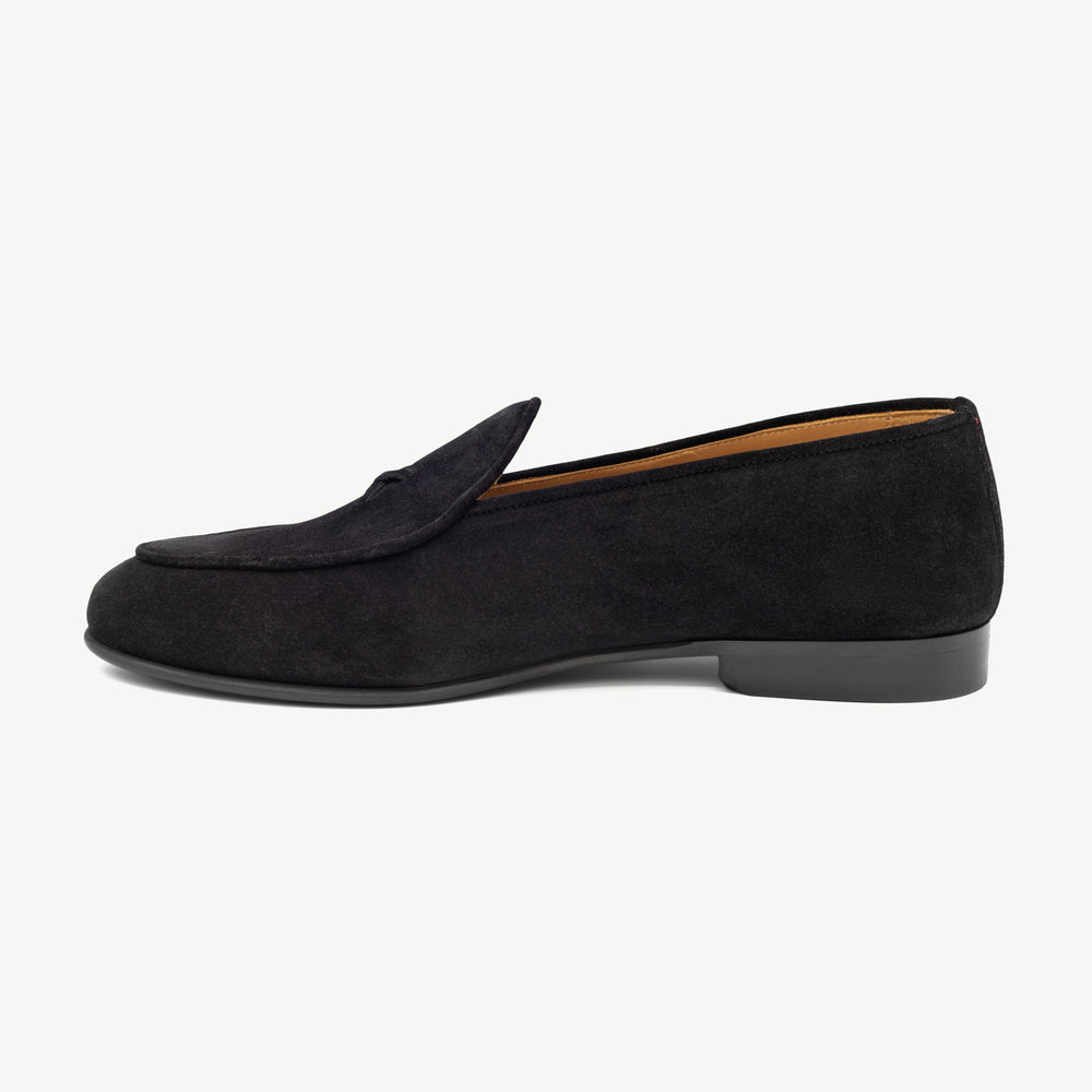 Men's Black Suede Milano Loafer – Del Toro Shoes