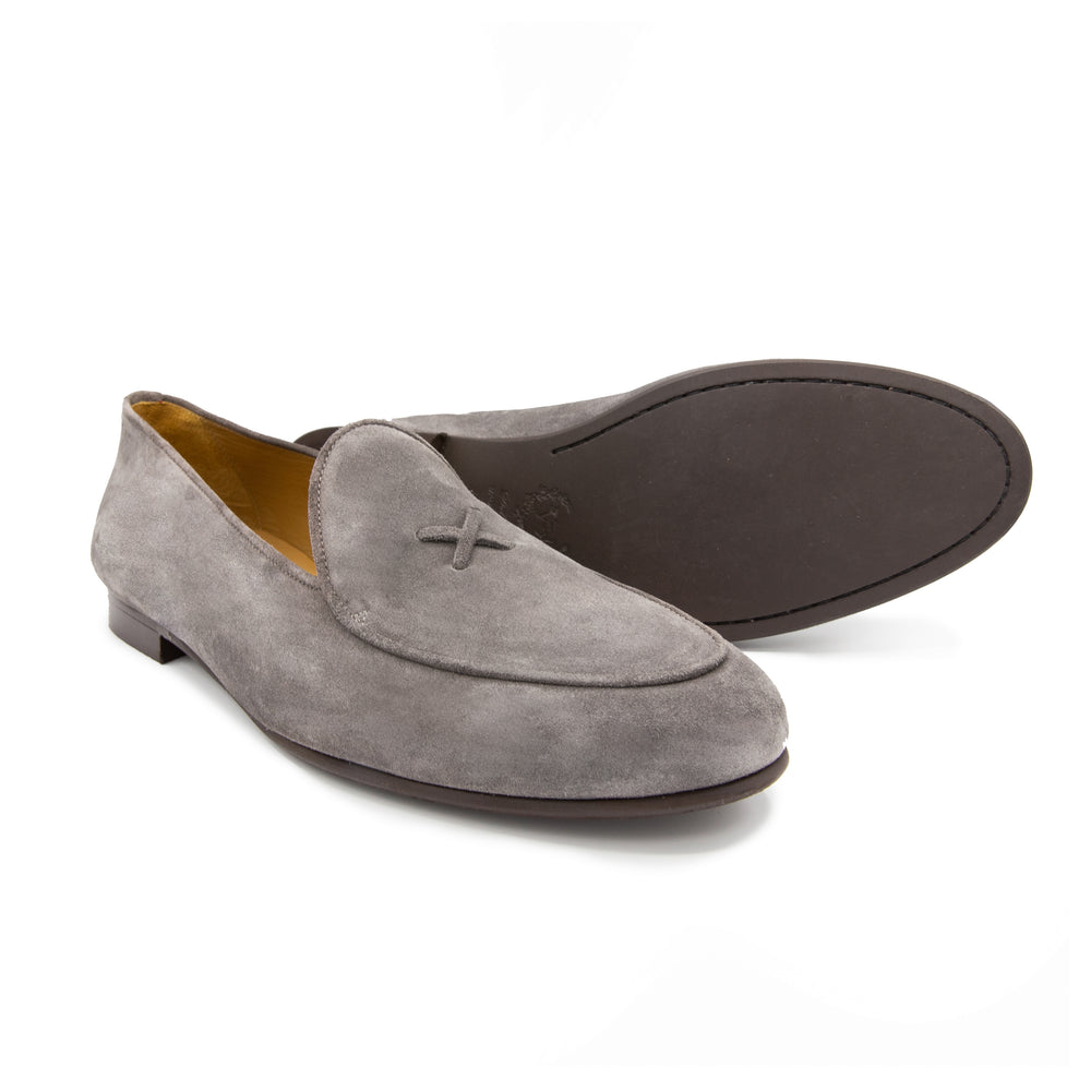 Men's Grigio Suede Milano Loafer – Del Toro Shoes