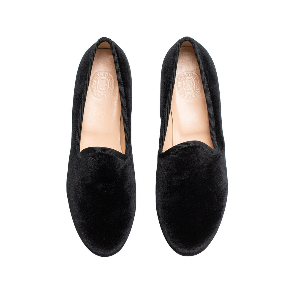 Women's Black Velvet Slipper II – Del Toro Shoes