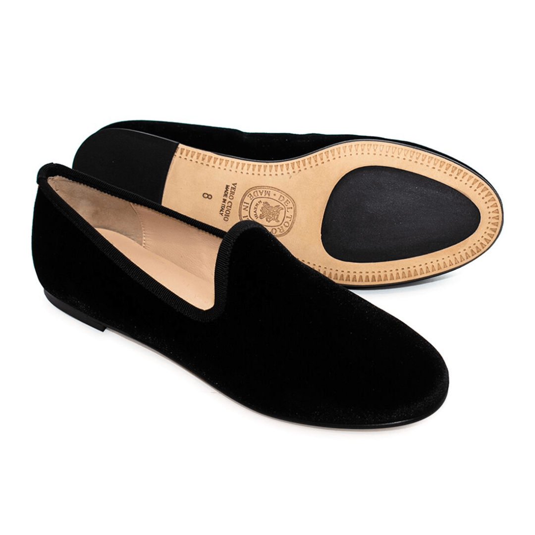 Women's Black Velvet Slipper II