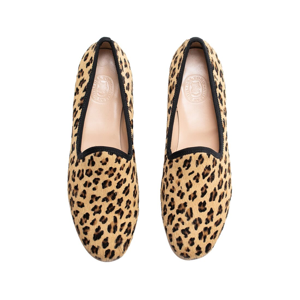 Women’s Pony Hair Leopard Slipper II – Del Toro Shoes