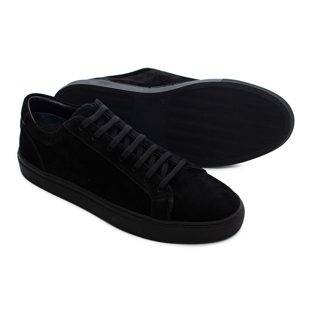 Men's Black Suede Sardegna Sneaker II - 8 / Black