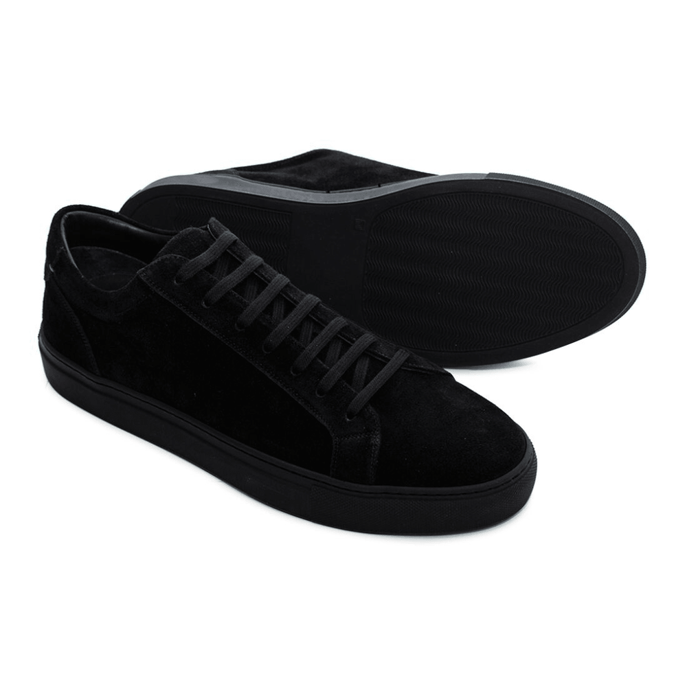 Black suede shop sneakers mens
