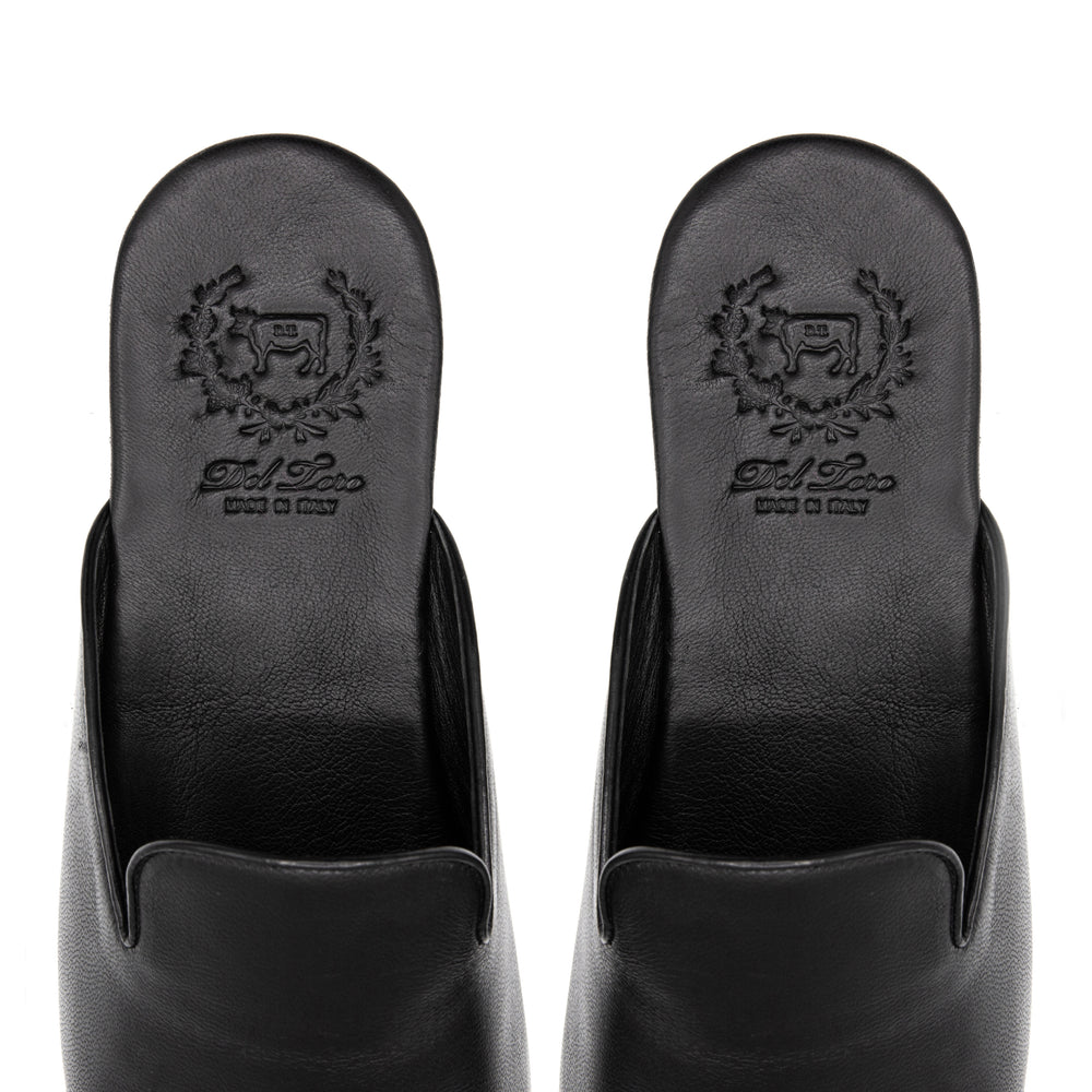 Men's white leather slipper sandals handmade in Italy