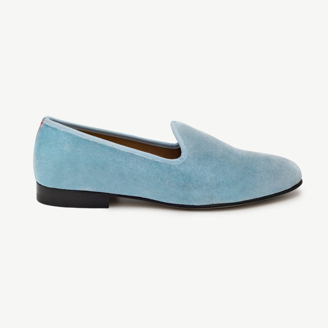 Men's Baby Blue Velvet Slipper II