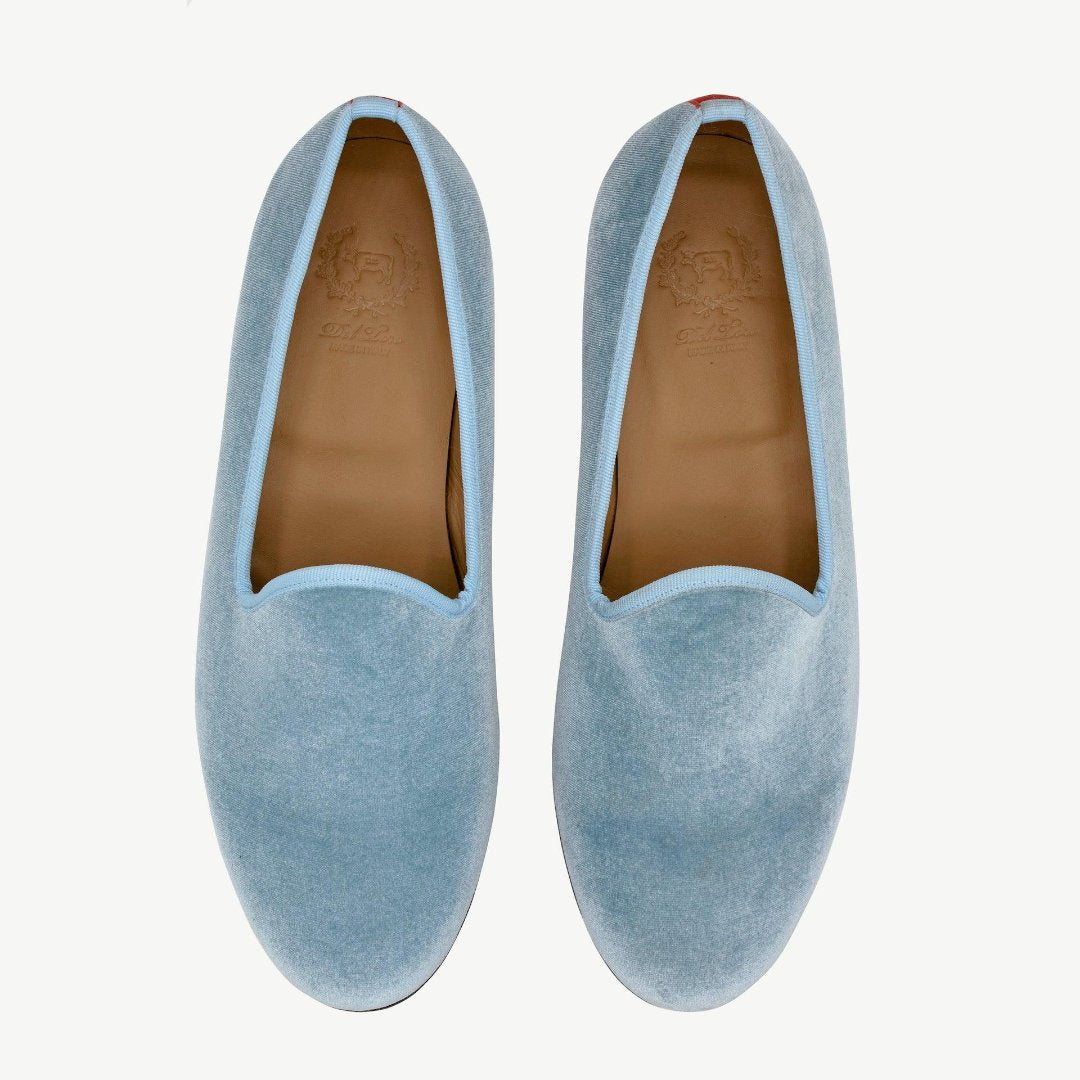 Men's Baby Blue Velvet Slipper II