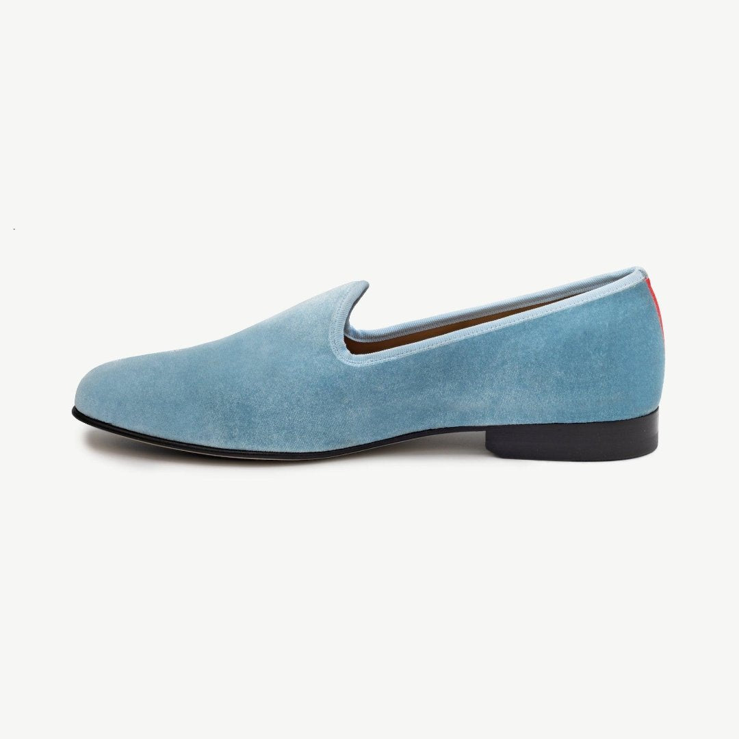 Men's Baby Blue Velvet Slipper II