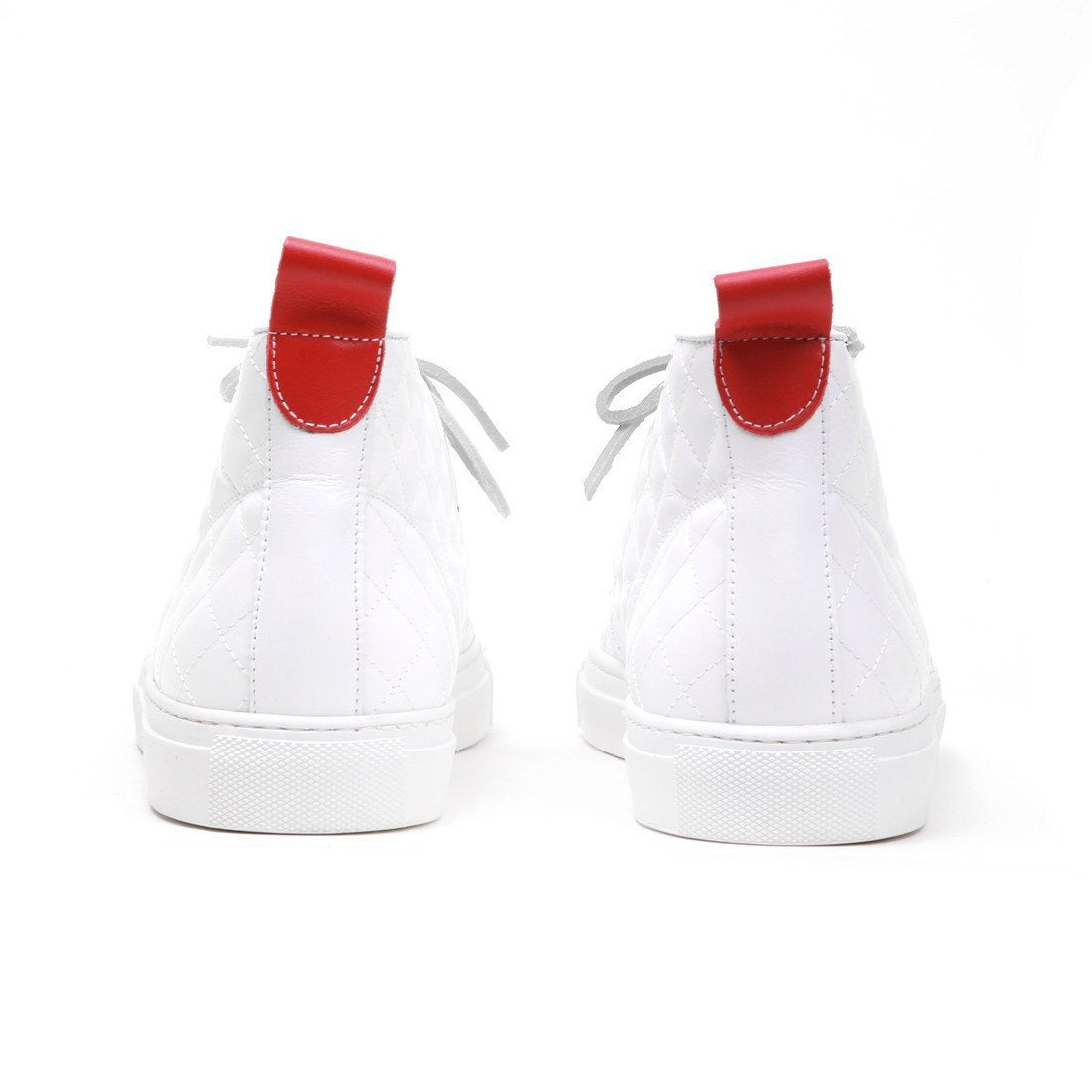 Men's White Quilted Chukka