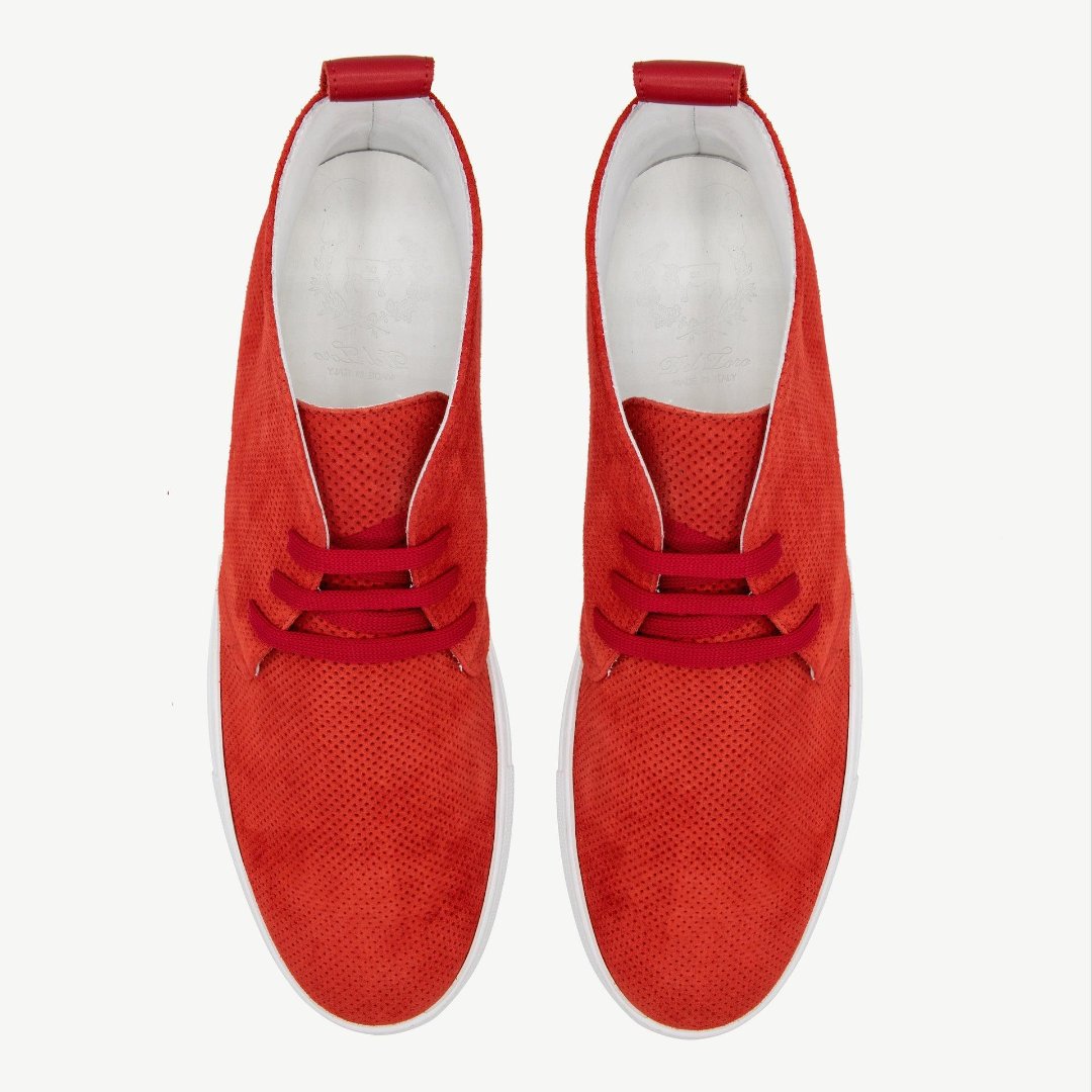 Del Toro シューズ 28cm Men's Rosso Suede Chukka
