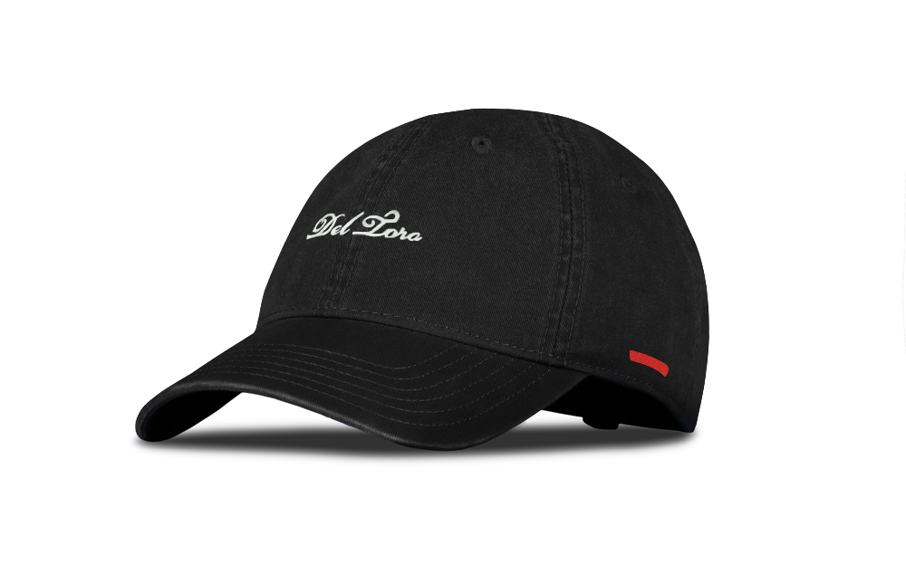 Black Embroidered Cotton-Twill Adjustable Baseball Cap