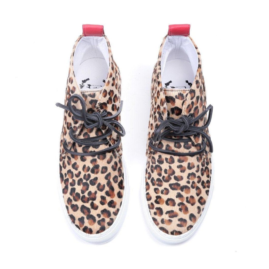 Women's Pony Hair Leopard Chukka