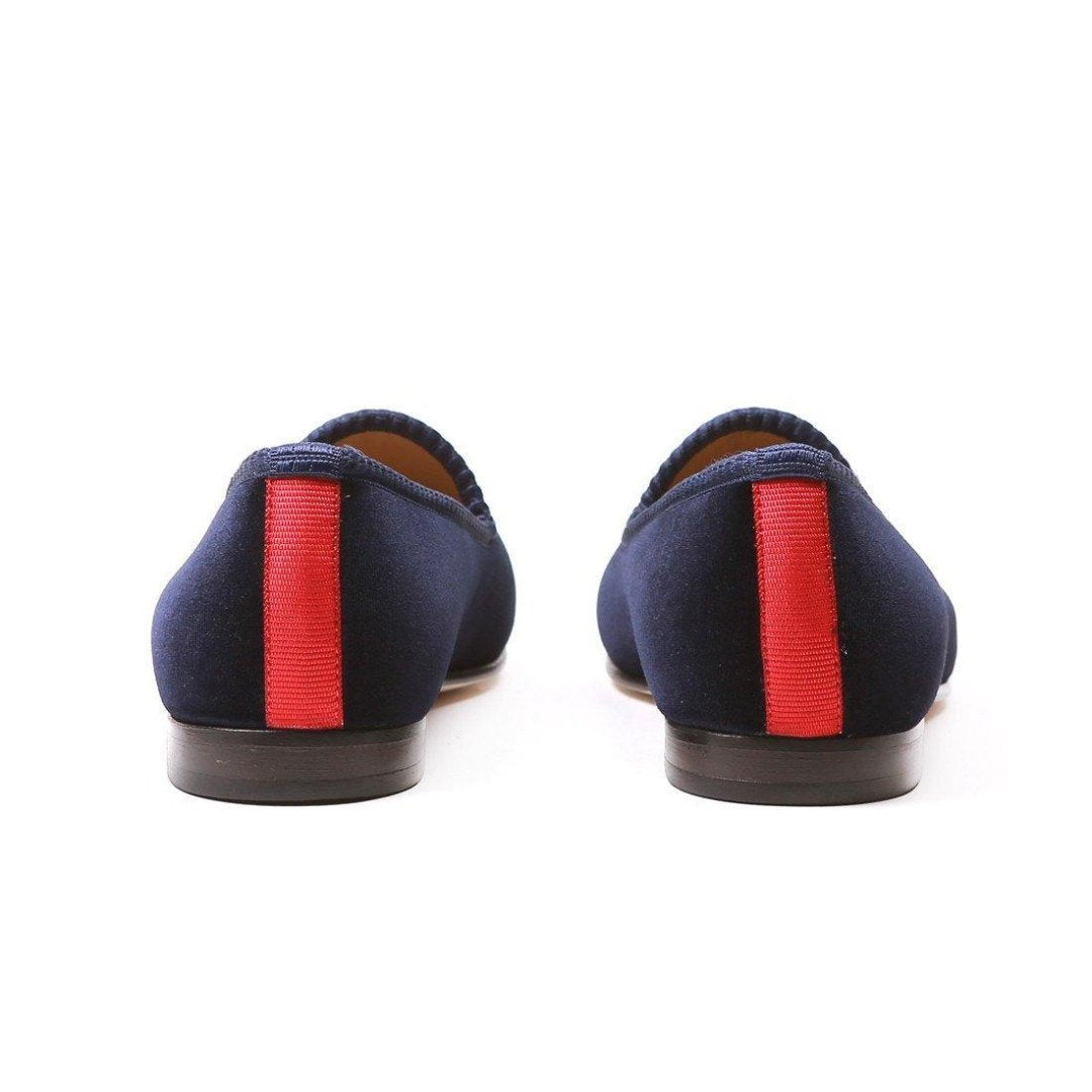 Women's Slippers - Women's Navy Velvet Slipper